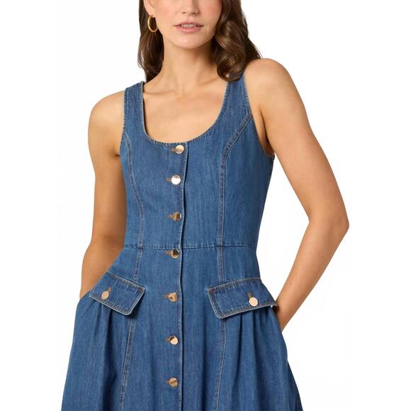 NEW SHOSHANNA belle dress in denim - Picture 2 of 2